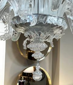  Murano Impressively Large Murano Blown Clear Glass Chandelier - 4691048