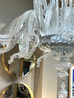  Murano Impressively Large Murano Blown Clear Glass Chandelier - 4691052