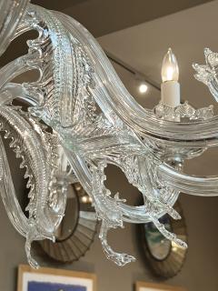  Murano Impressively Large Murano Blown Clear Glass Chandelier - 4691062