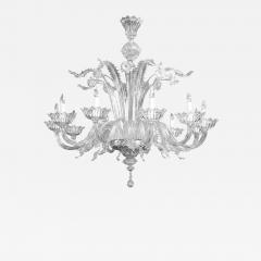  Murano Impressively Large Murano Blown Clear Glass Chandelier - 4691139