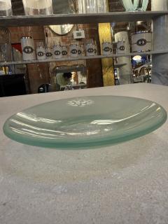  Murano Italian Frosted Murano Glass Centerpiece Bowl 1970s - 4518599