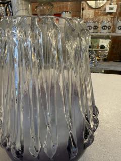  Murano Italian Murano Glass Vase with Vertical Ridges 1970s - 4517954