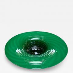  Murano Large Murano Emerald Green Art Glass Centerpiece Bowl - 4491016