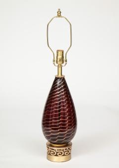  Murano Luxury Glass MGL Aubergine Murano Glass Lamps - 1035162