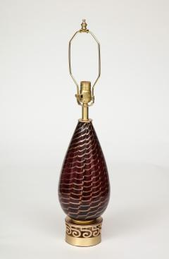  Murano Luxury Glass MGL Aubergine Murano Glass Lamps - 1035163