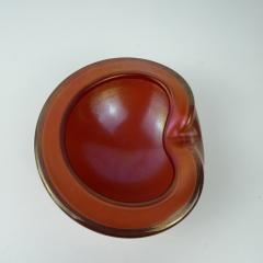  Murano Luxury Glass MGL Barbini Iridescent Orange Murano Glass Dish - 4806408