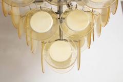  Murano Luxury Glass MGL Champagne Murano Glass Disc Chandelier - 884581