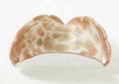  Murano Luxury Glass MGL Copper White Murano Art Glass Vide Poche - 1109015