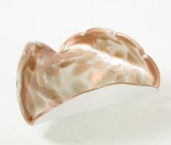  Murano Luxury Glass MGL Copper White Murano Art Glass Vide Poche - 1109018