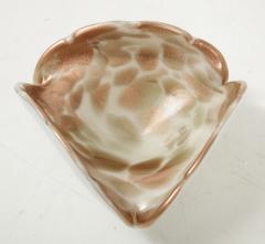  Murano Luxury Glass MGL Copper White Murano Art Glass Vide Poche - 1109021