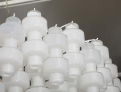  Murano Luxury Glass MGL Grand Scale White Murano Glass Chandelier - 4201950
