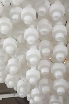 Murano Luxury Glass MGL Grand Scale White Murano Glass Chandelier - 4201954