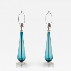  Murano Luxury Glass MGL Sky Blue Murano Glass Lamps - 885858