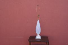  Murano Luxury Glass MGL Tall White Murano Glass Table Lamp - 1635476
