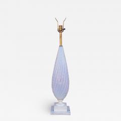  Murano Luxury Glass MGL Tall White Murano Glass Table Lamp - 1659915