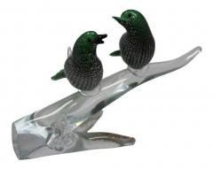  Murano Luxury Glass MGL Two Birds on a Branch  - 3924649