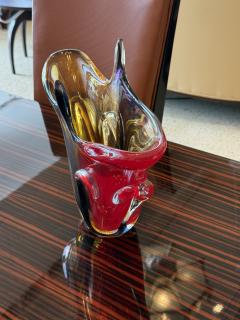  Murano Mid Century Modern Murano Glass Vase in the style of Ragazzi - 4754151