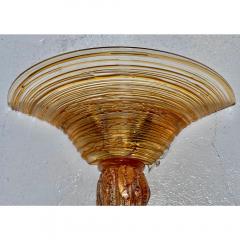  Murano Mid Century Modern Orange Murano Venetian Glass Wall Light Sconce - 3548807