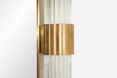  Murano Monumental Murano Glass Mirror with Solid Brass Details Italy 1965 - 4288872