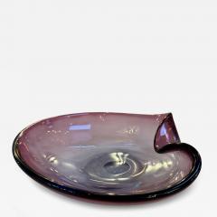  Murano Murano Amethyst Glass Bowl with Folded Rim Italy 1960s - 4521620