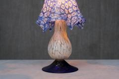  Murano Murano Blue Millefiori Glass Lamp with Gold Accented Base Italy 1970s - 4430896