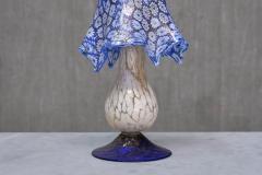  Murano Murano Blue Millefiori Glass Lamp with Gold Accented Base Italy 1970s - 4430902