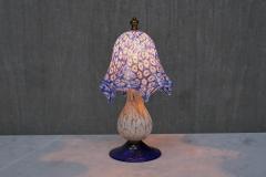  Murano Murano Blue Millefiori Glass Lamp with Gold Accented Base Italy 1970s - 4430903