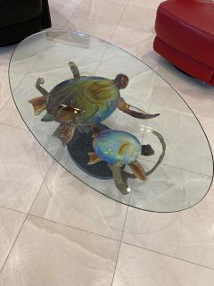  Murano Murano Glass Coffee Table with Turtles by Zanetti - 2138027