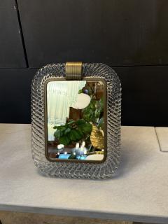  Murano Murano Glass and Brass Table Mirror - 4324148