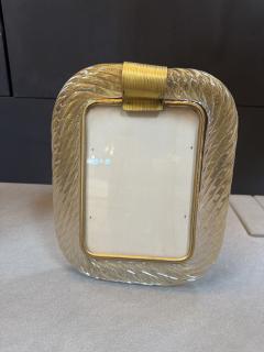  Murano Murano Picture Frame in Brass and Glass 90s - 4330947
