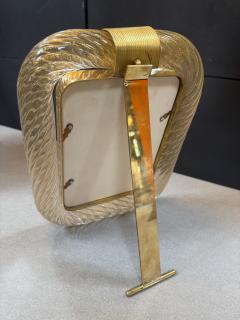  Murano Murano Picture Frame in Brass and Glass 90s - 4330948