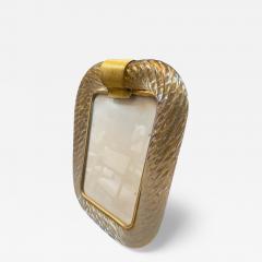  Murano Murano Picture Frame in Brass and Glass 90s - 4332580
