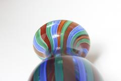  Murano Murano Reticello Filigrana Blown Art Glass Multicolor Vase Italy 1970 - 2519176