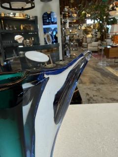  Murano Murano Sommerso Blue and Teal Art Glass Vase Italy Mid Century - 4487969