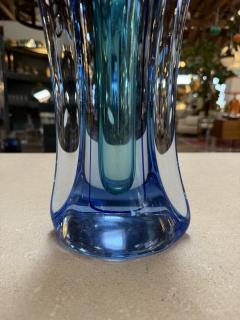  Murano Murano Sommerso Blue and Teal Art Glass Vase Italy Mid Century - 4487970