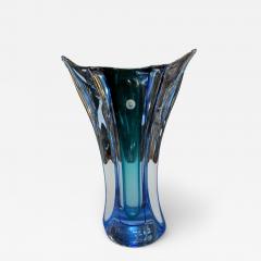  Murano Murano Sommerso Blue and Teal Art Glass Vase Italy Mid Century - 4491019