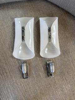  Murano Pair of Murano Spiral Glass Wall Sconces - 4576989