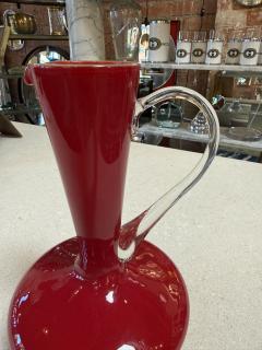  Murano Red Murano Glass Pitcher 1960s - 4540763