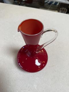  Murano Red Murano Glass Pitcher 1960s - 4540766