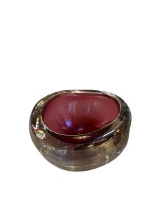  Murano Small Murano Sommerso Ruby Bowl Italy 1960s - 4521617
