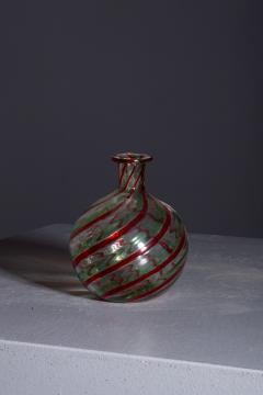  Murano Small red and green murano glass vase - 3868789