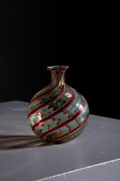  Murano Small red and green murano glass vase - 3868790