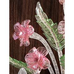  Murano Venetian Floral C Rezzonico Murano Glass Wall Sconce With Silver Leaf - 4378075