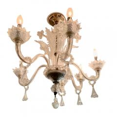  Murano Vintage Crystal Clear Murano Venetian Glass Chandelier - 3707962