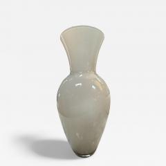  Murano White Murano Art Glass Vase - 4374468
