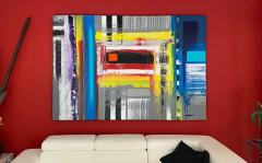  Murf Murphy Murf Murphy Large Contemporary Abstract Painting on Canvas - 3579179