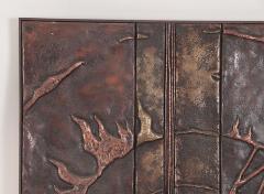  NIALL BRUTON BRUTALIST COPPER AND BRASS WALL SCULPTURE BY NIALL BRUTON - 3342986