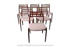  NIELS O MOLLER Mid Century Niels Otto Moller Model 78 Rosewood Dining Chairs set of 6 - 3273561