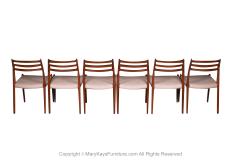  NIELS O MOLLER Mid Century Niels Otto Moller Model 78 Rosewood Dining Chairs set of 6 - 3273563