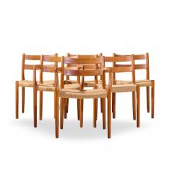  NIELS O MOLLER Niels M ller Models 84 and 67 Danish Teak and Rope Dining Chairs Set of 6 - 4563500